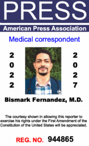 Bismark Fernandez, M.D., American Press Association Press I.D.
