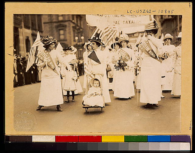 Youngest parader in New York City suffragist parade